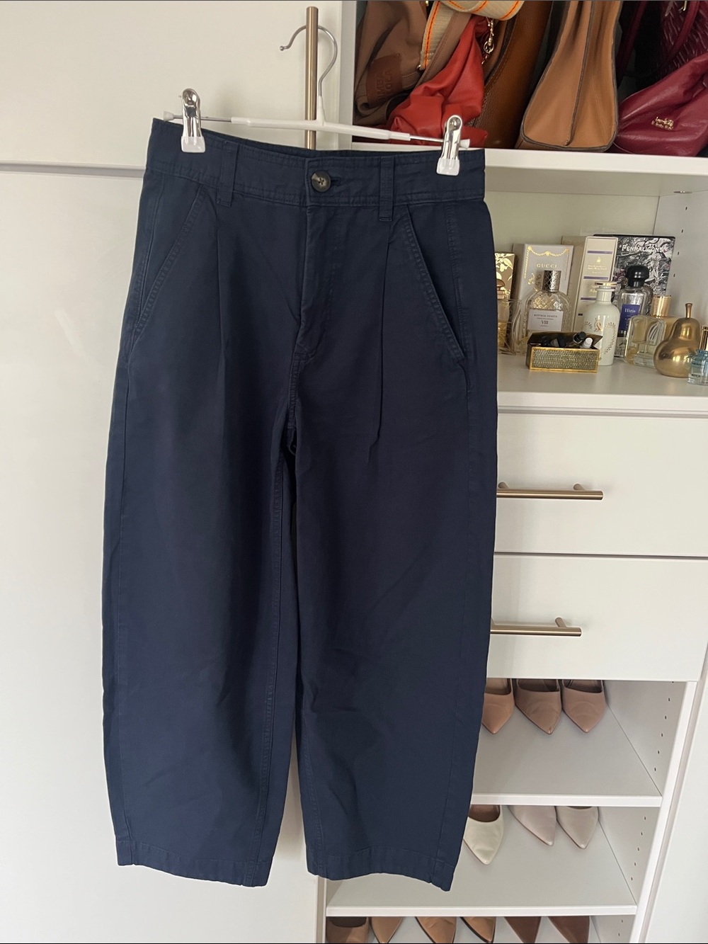 Everlane barrel Navy Cotton Pants